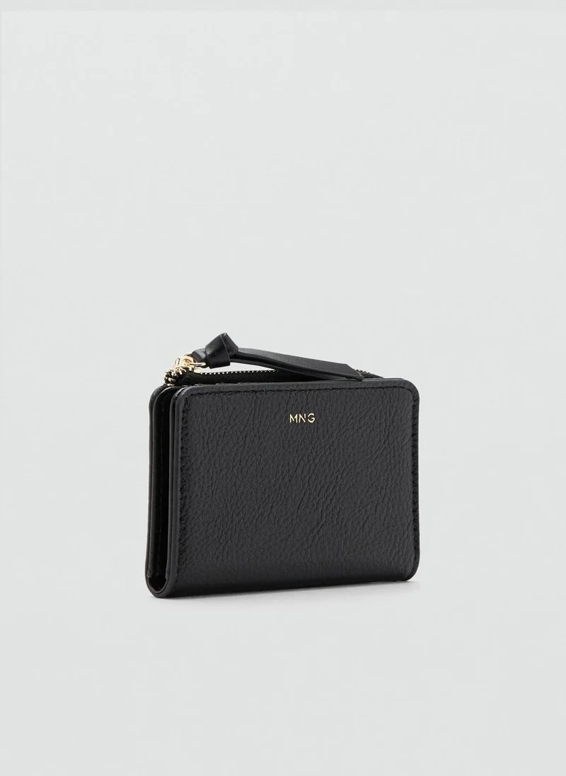 MANGO Small faux-leather wallet